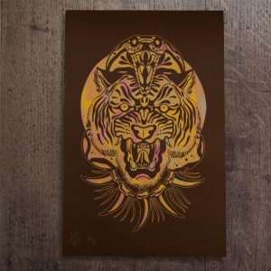 Lámina serigrafía tigre